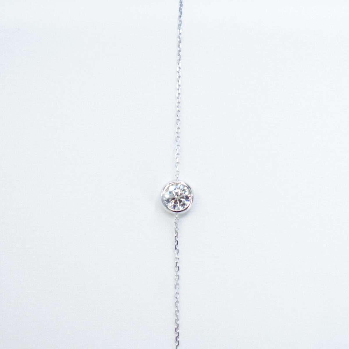 1.06 carat tw round laboratory grown diamond bracelet in 9kt white gold