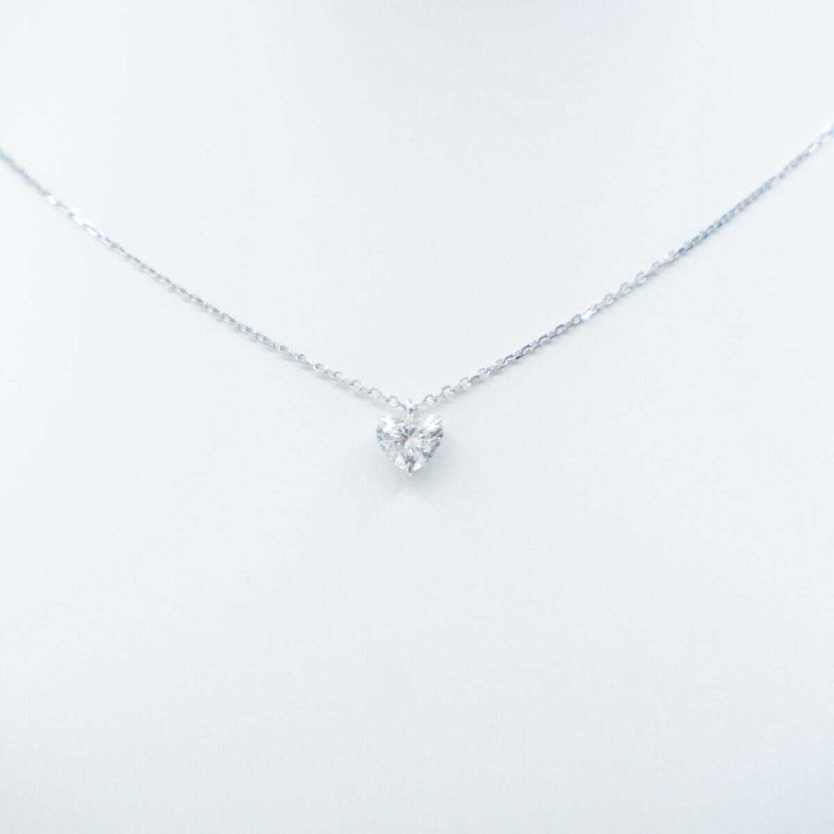 1.235 carat tw round laboratory grown pink diamond halo pendant necklace in 9kt white gold