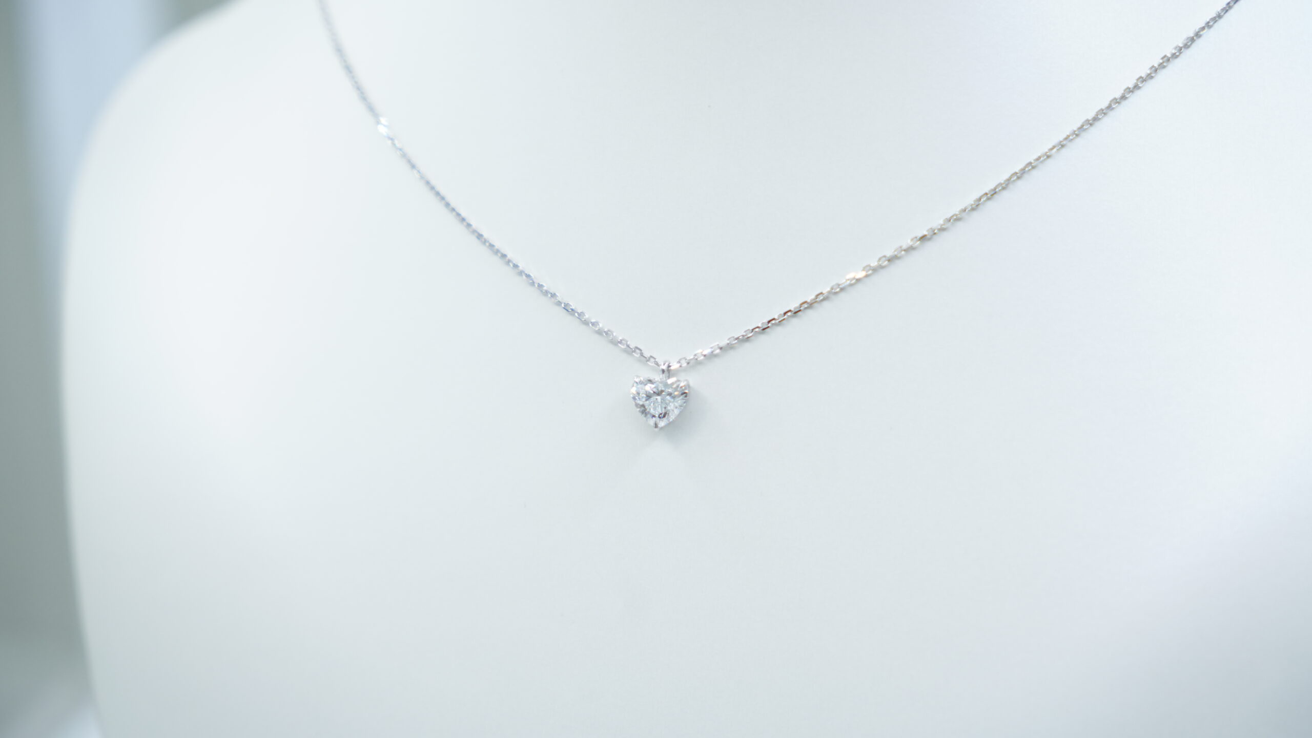 1.02 carat tw heart laboratory grown diamond necklace in 9kt white gold 1.02 carat tw heart laboratory grown diamond necklace in 9kt white gold