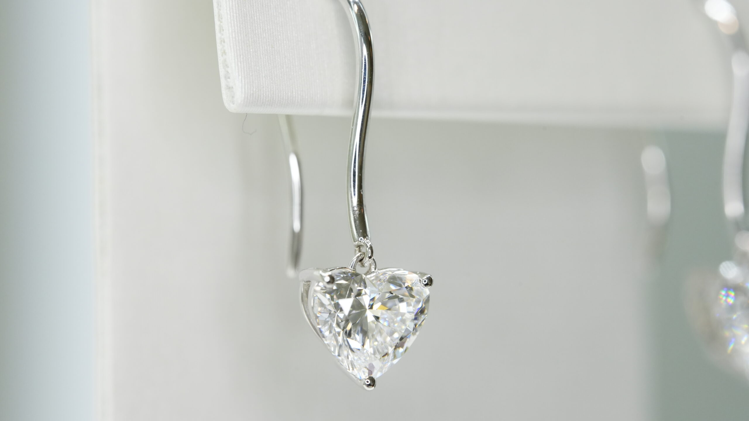 Heart laboratory grown diamond earrings Heart laboratory grown diamond earrings