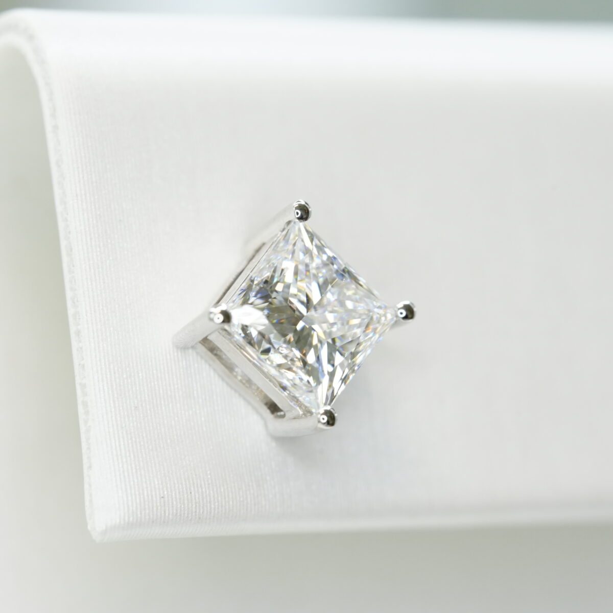 Princess laboratory grown diamond earrings