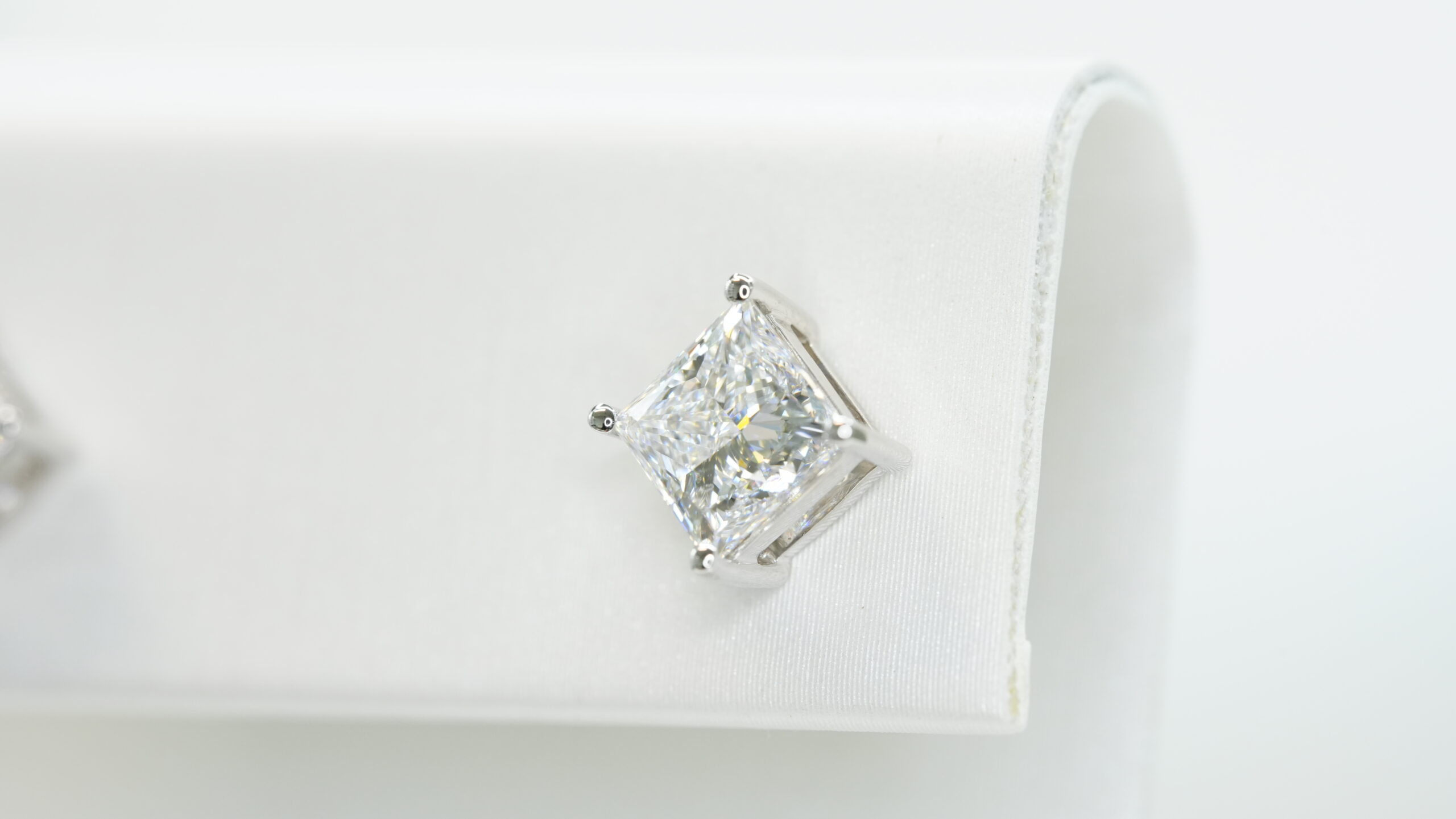 Princess laboratory grown diamond earrings Princess laboratory grown diamond earrings