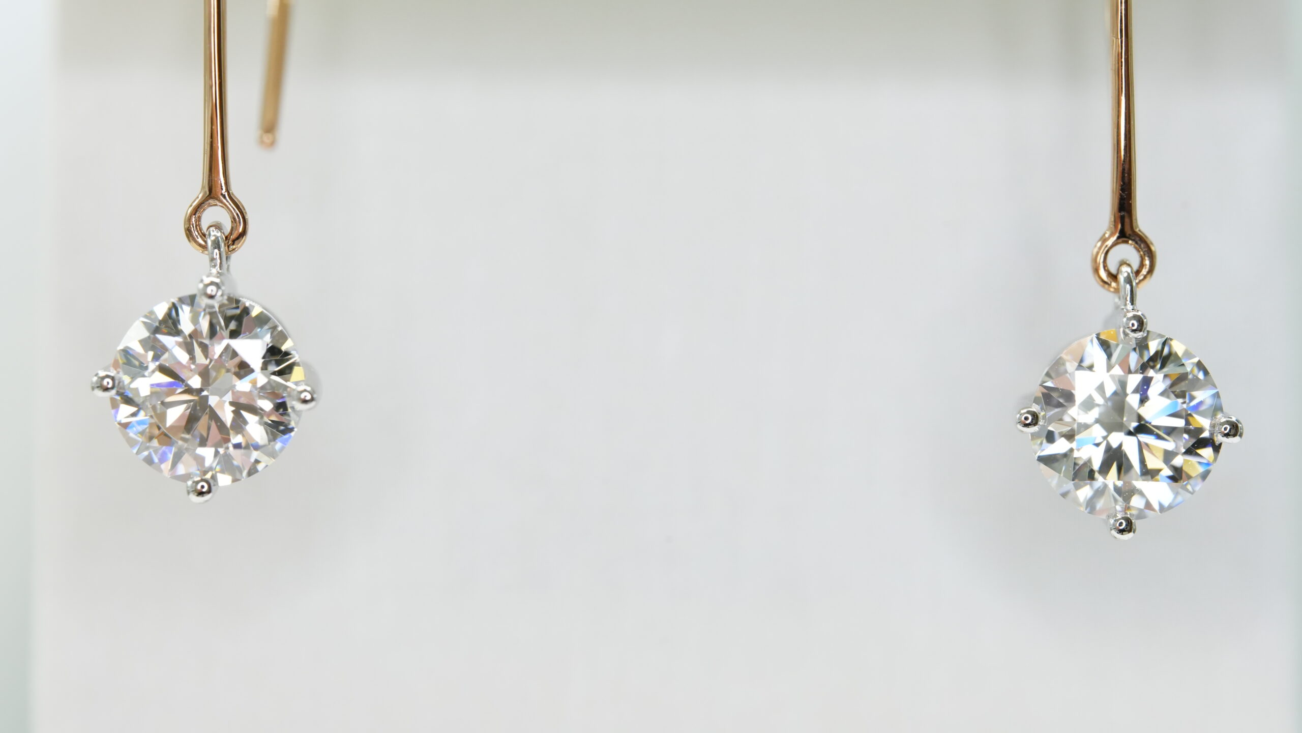 Round laboratory grown diamond earrings Round laboratory grown diamond earrings