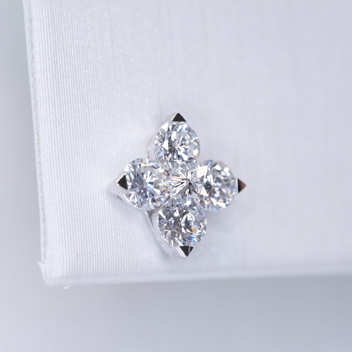 Round laboratory grown diamond earrings